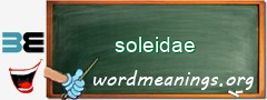 WordMeaning blackboard for soleidae